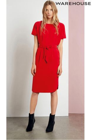 Red Warehouse Belted Dress